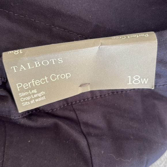 Talbots Perfect Crop Pants in Indigo Blue Size 18W - Picture 10 of 12